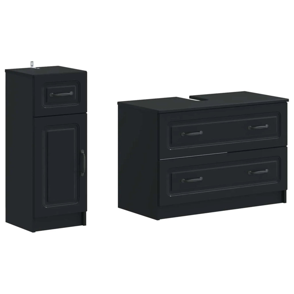 Set di Armadi da Bagno da 2 Pezzi UTRECHT Nero 3417730