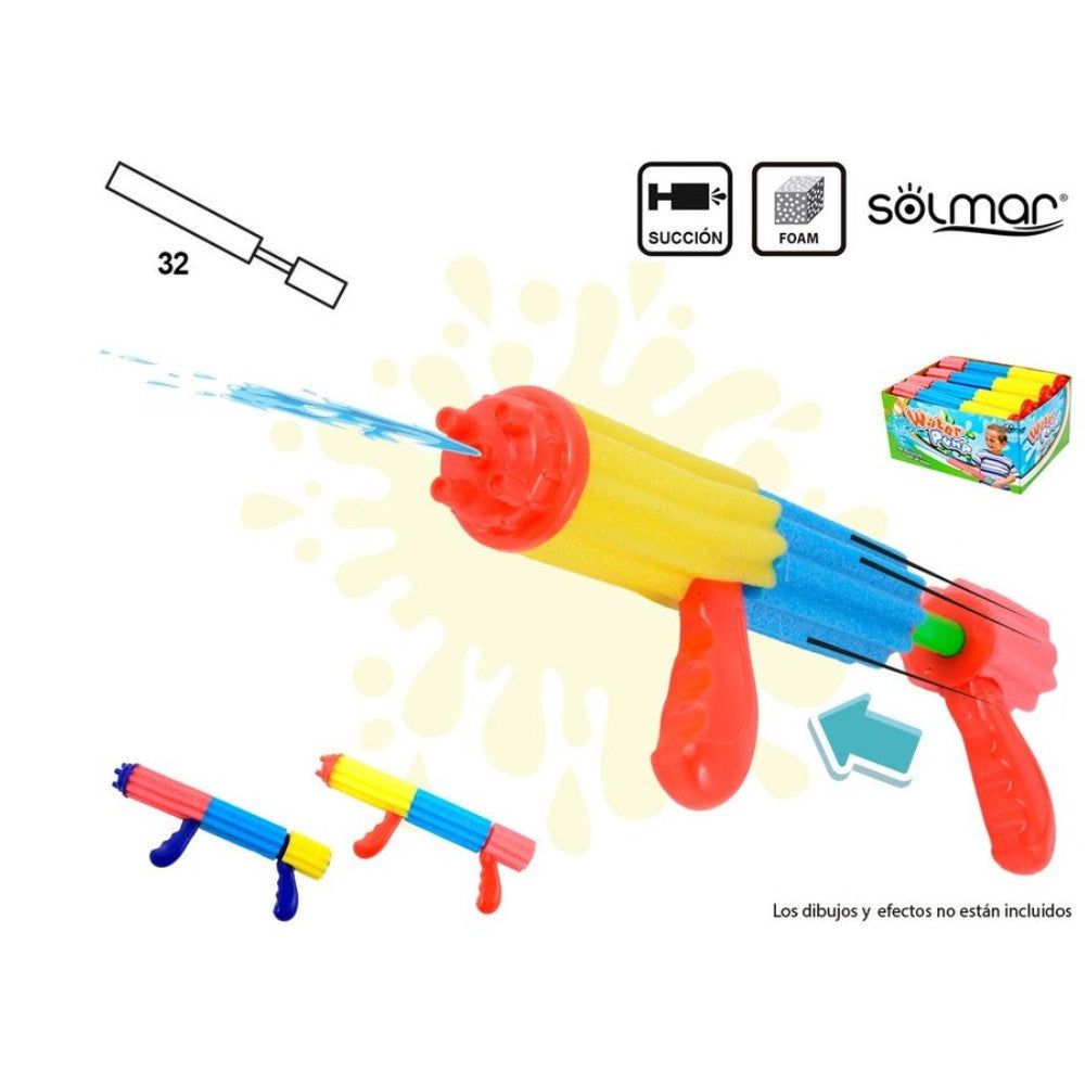 Trade Shop - Pistola Acqua Foam 32 Cm Gioco Estivo Bambini Spara Acqua Mare Piscina -