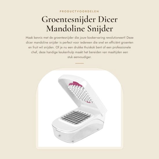 Snidere Professionale per Verdure - Dicer/Mandolina - Affettatrice - Tritacarne - Tagliatrice per Cucina - Materiale ABS - Tritacarne per Cucina