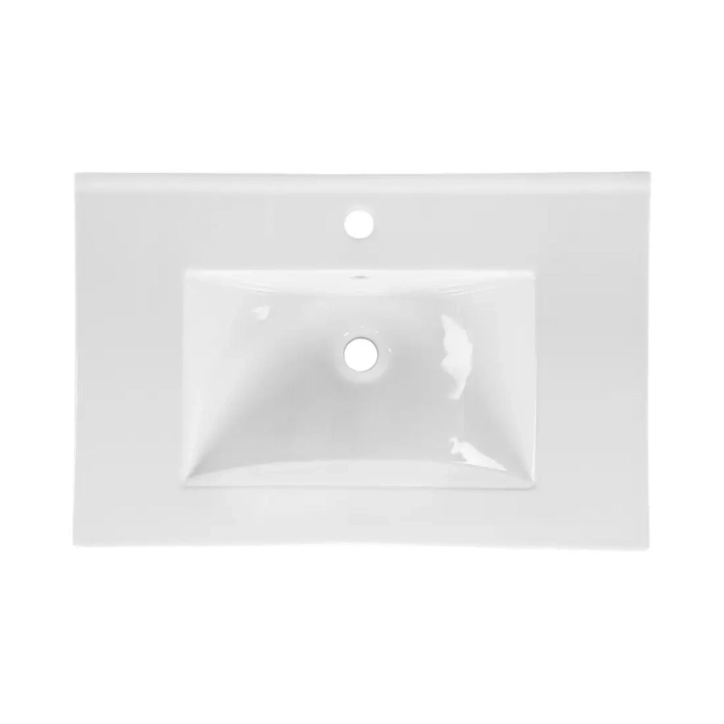 Set da bagno FIDJI: mobile sottolavabo 80cm + lavabo da incasso bianco + sifone + piedi