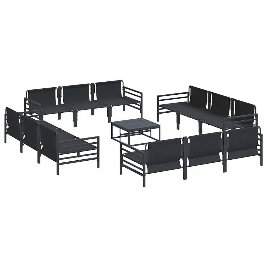 vidaXL Set Divano da Giardino 13 pcs Antracite Acciaio