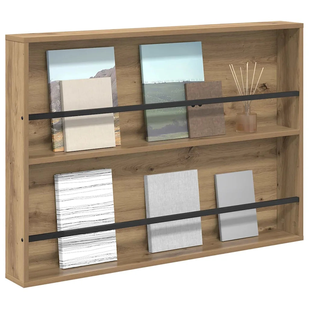 Scaffale per riviste Rovere artigianale 100 x 12 x 70 cm