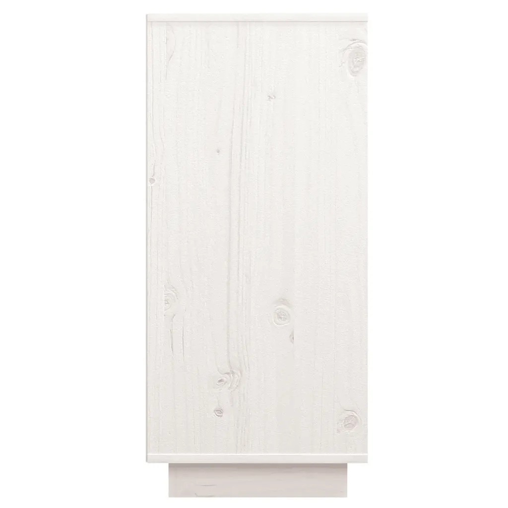 Credenza | Madia | Buffet da pranzo | Armadio da pranzo Bianca 60x34x75 cm in Legno Massello di Pino