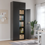 Armadio Classificatore Nero 90x40x240 cm in Acciaio 3188327