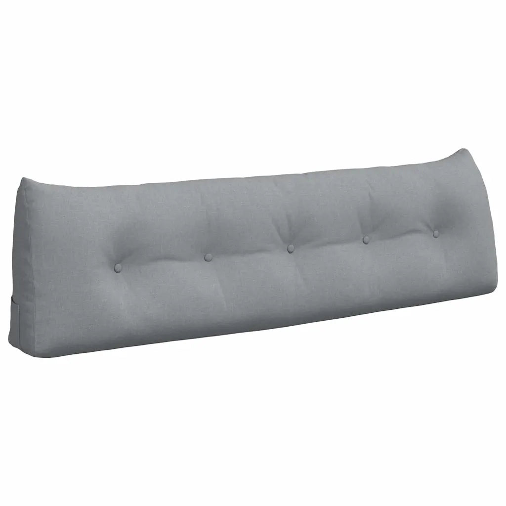 Cuscino per Schiena Grigio chiaro 160 x 24 x 50 cm Tessuto