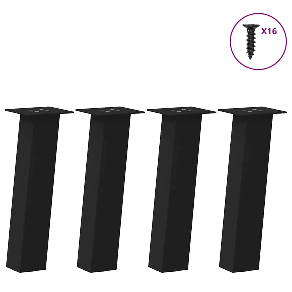Set di 4 gambe moderne per tavolino da caffè in acciaio nero da 42 cm con un design pulito e funzionale 02_0056797