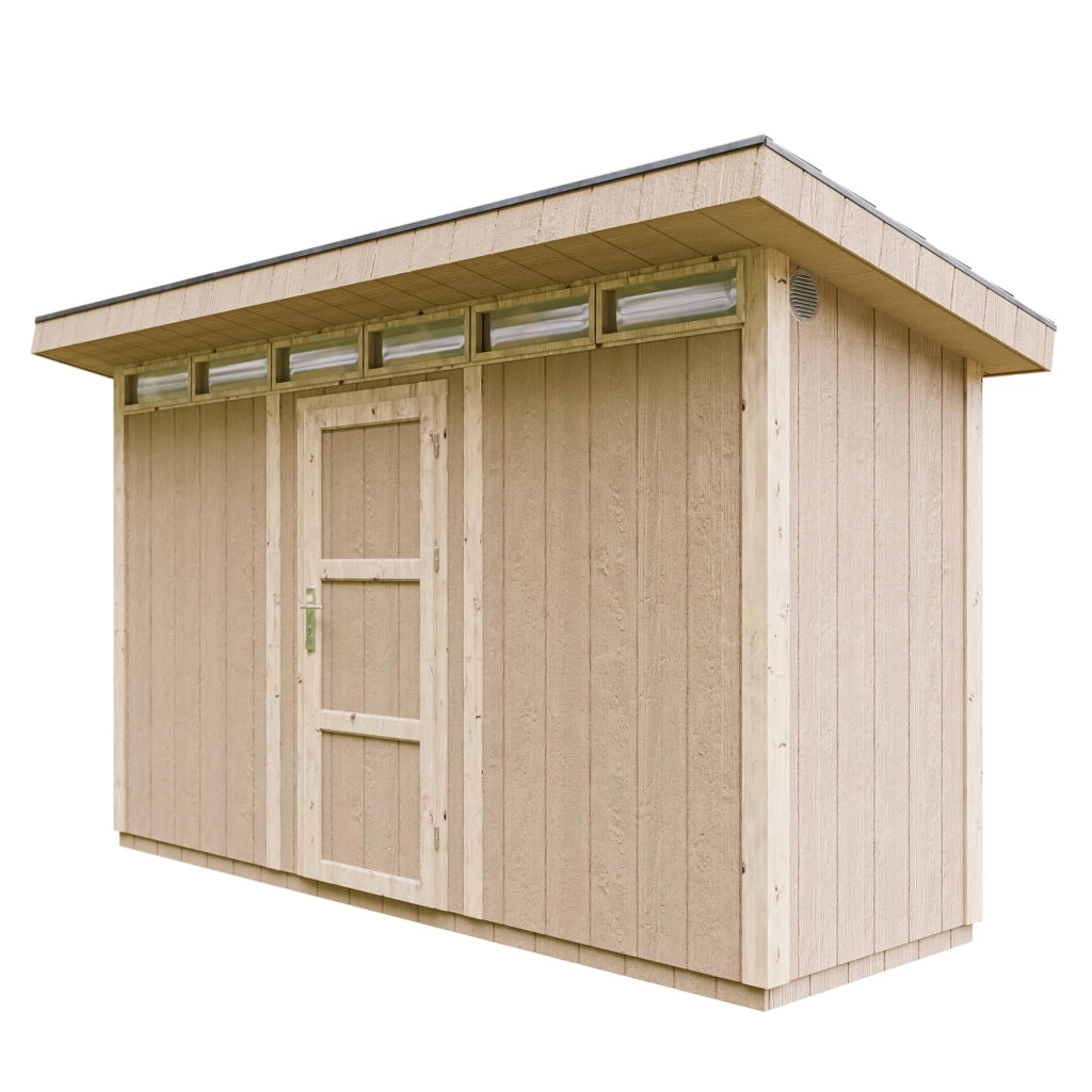 Casetta da Giardino di QUALIT? PREMIUM 4,3m?²-L161xW411cm - TIMBELA M902-REDWOOD RED