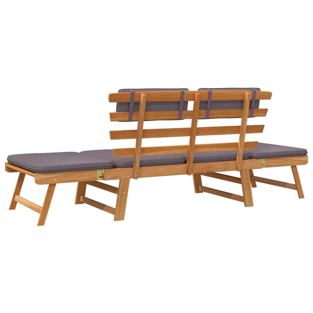 Chaise longue 190cm con cuscino 2 in 1 legno massello di acacia 02_0011866
