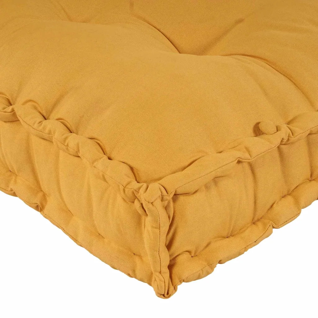 Cuscino per Divano Pallet 3 pz | Cuscini per sedie Giallo 120 x 80 x 38 cm Tessuto