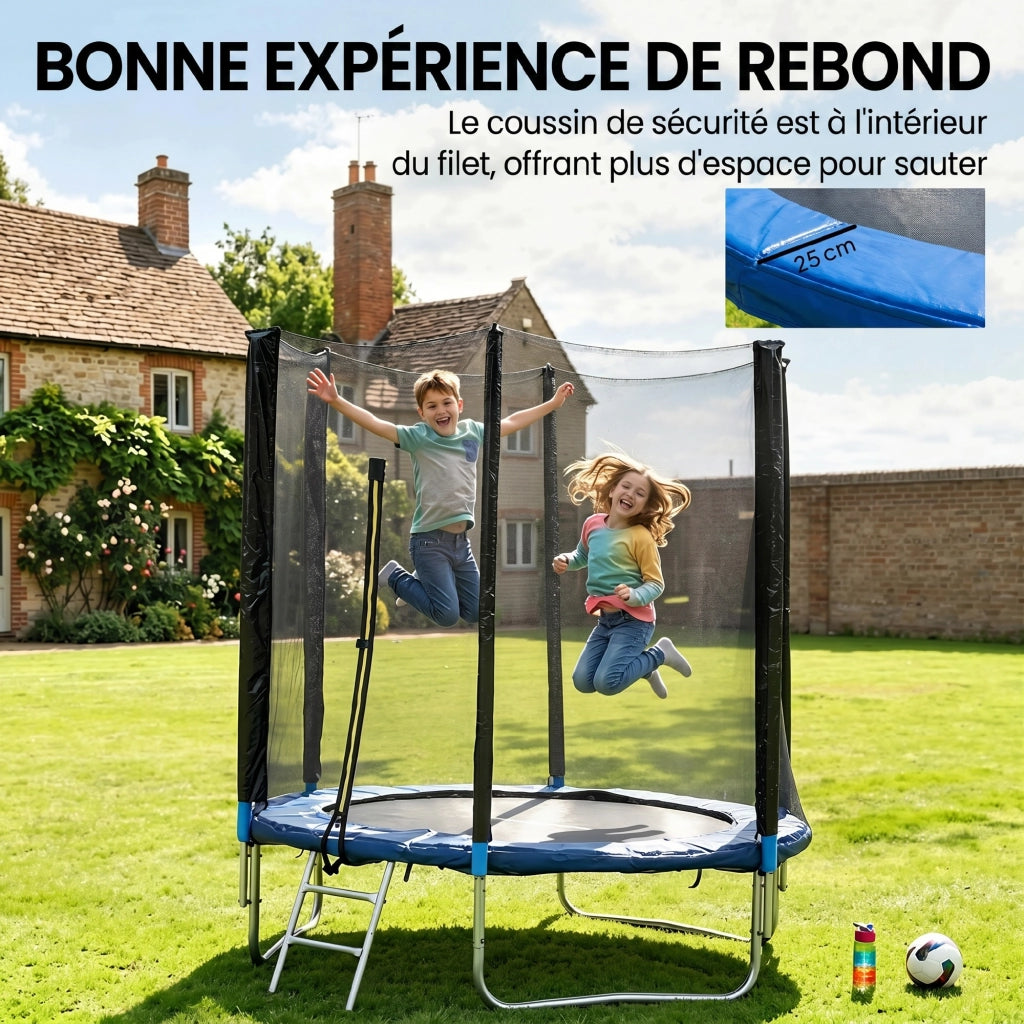 Trampolino da Giardino con Rete di Sicurezza ¨C zephmum ¨C ?180 cm