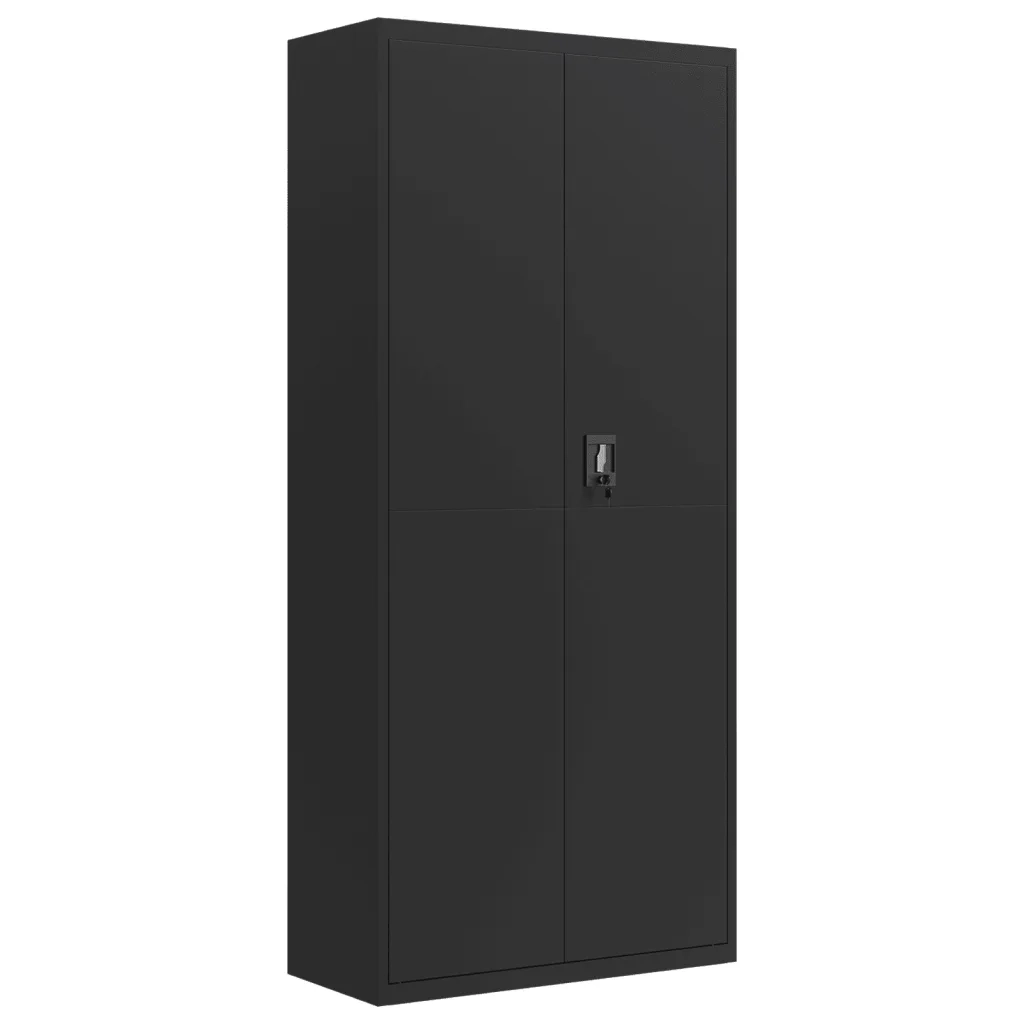 Armadio Classificatore Nero 90x40x200 cm in Acciaio 339762