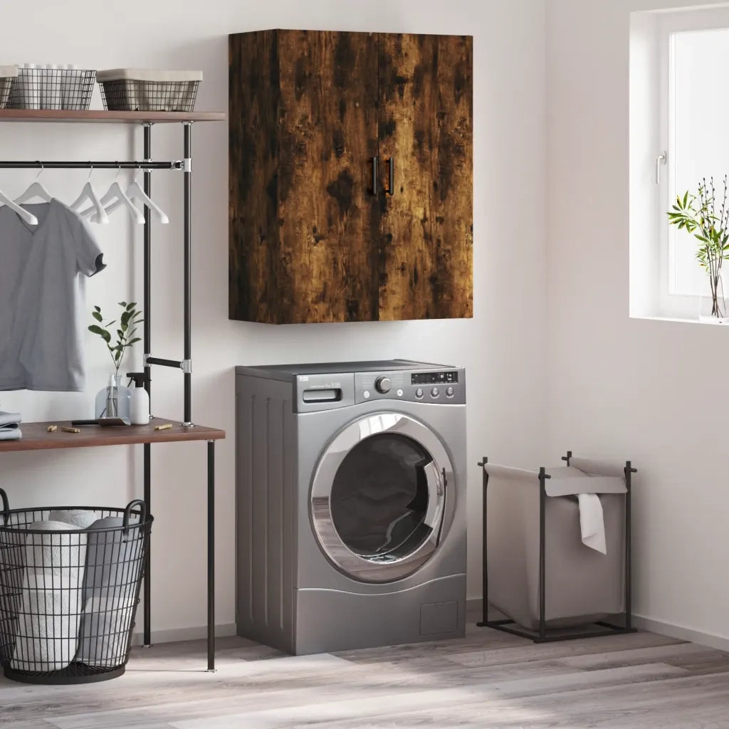 vidaXL Mobile a Parete Rovere Fumo 69,5x34x90 cm
