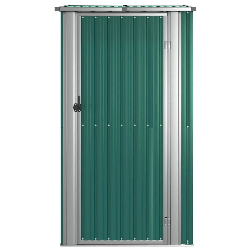 Casetta da giardino cabina ripostiglio casetta da esterno robusta casetta per attrezzi 118,5 x 97 x 209,5 cm acciaio zincato verde 02_0022344