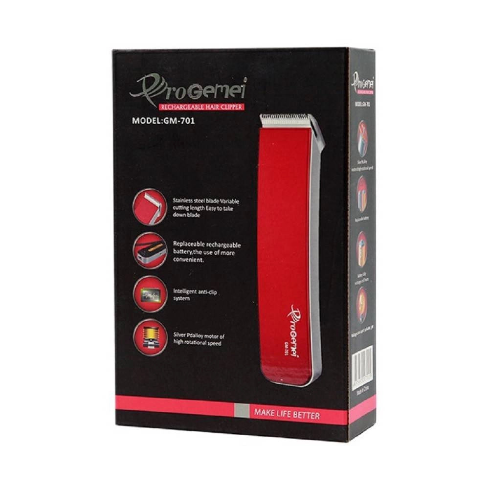 Trade Shop - Tagliacapelli Rasoio Barba Uomo Ricaricabile Regola Capelli Trimmer Geemy Gm-701 -