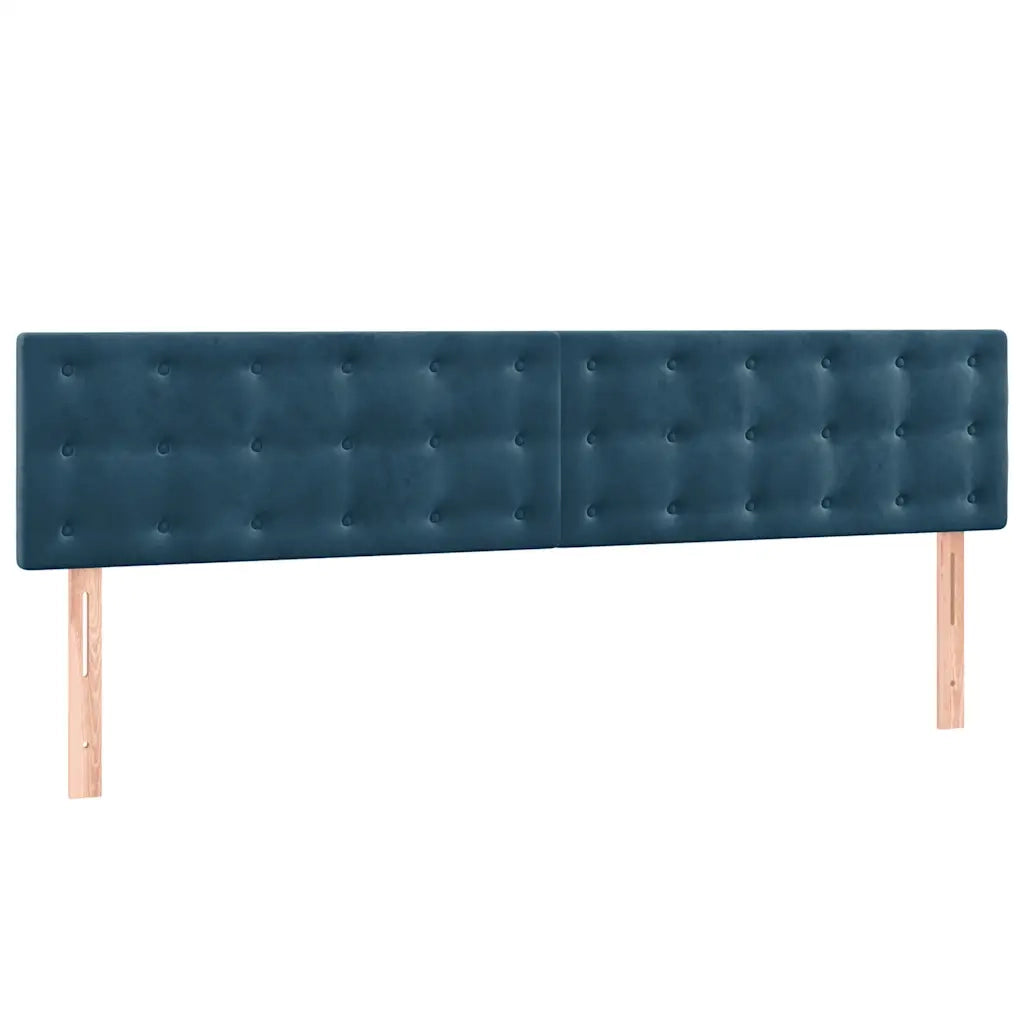 Giroletto a Molle con Materasso Blu Scuro 200x200 cm in Velluto 3131223