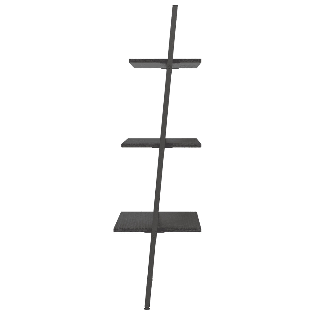 Scaffale Pendente a 3 Livelli Nero 64x34x116cm