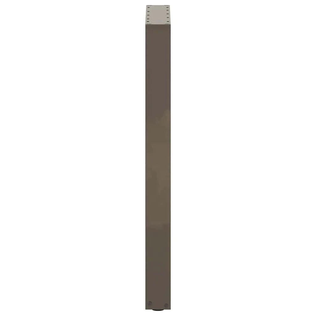 Set di 2 gambe per tavolo da bar a forma di U 40 x 90-91 cm con piedini regolabili stile moderno acciaio naturale 02_0057459