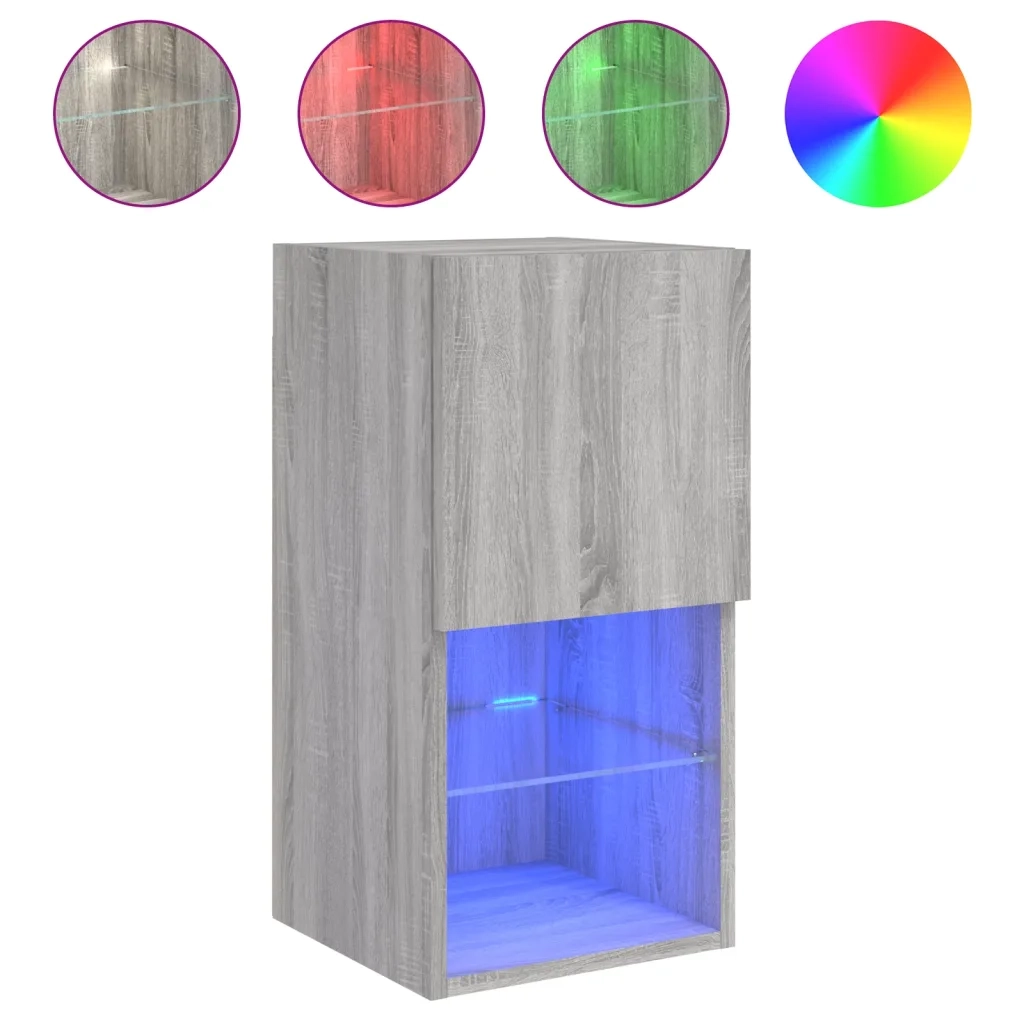 Mobile TV con Luci LED Grigio Sonoma 30,5x30x60 cmcod mxl 110099