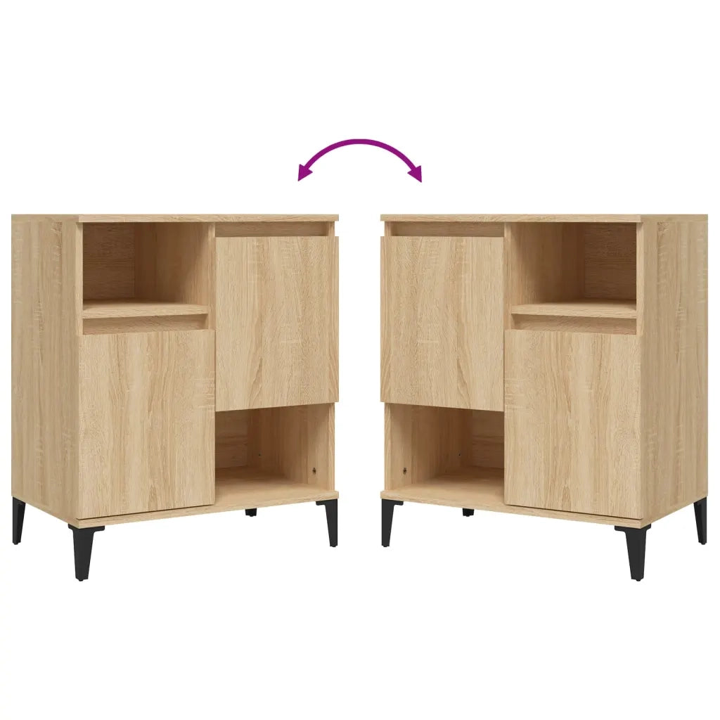 Credenze 2pz Rovere Sonoma 60x35x70 cm in Legno Multistrato 3185730