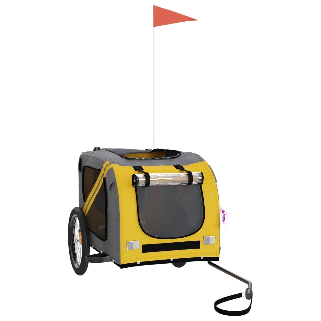 Rimorchio da Bici per Animali Giallo e Grigio Oxford e Ferro CFW7534236