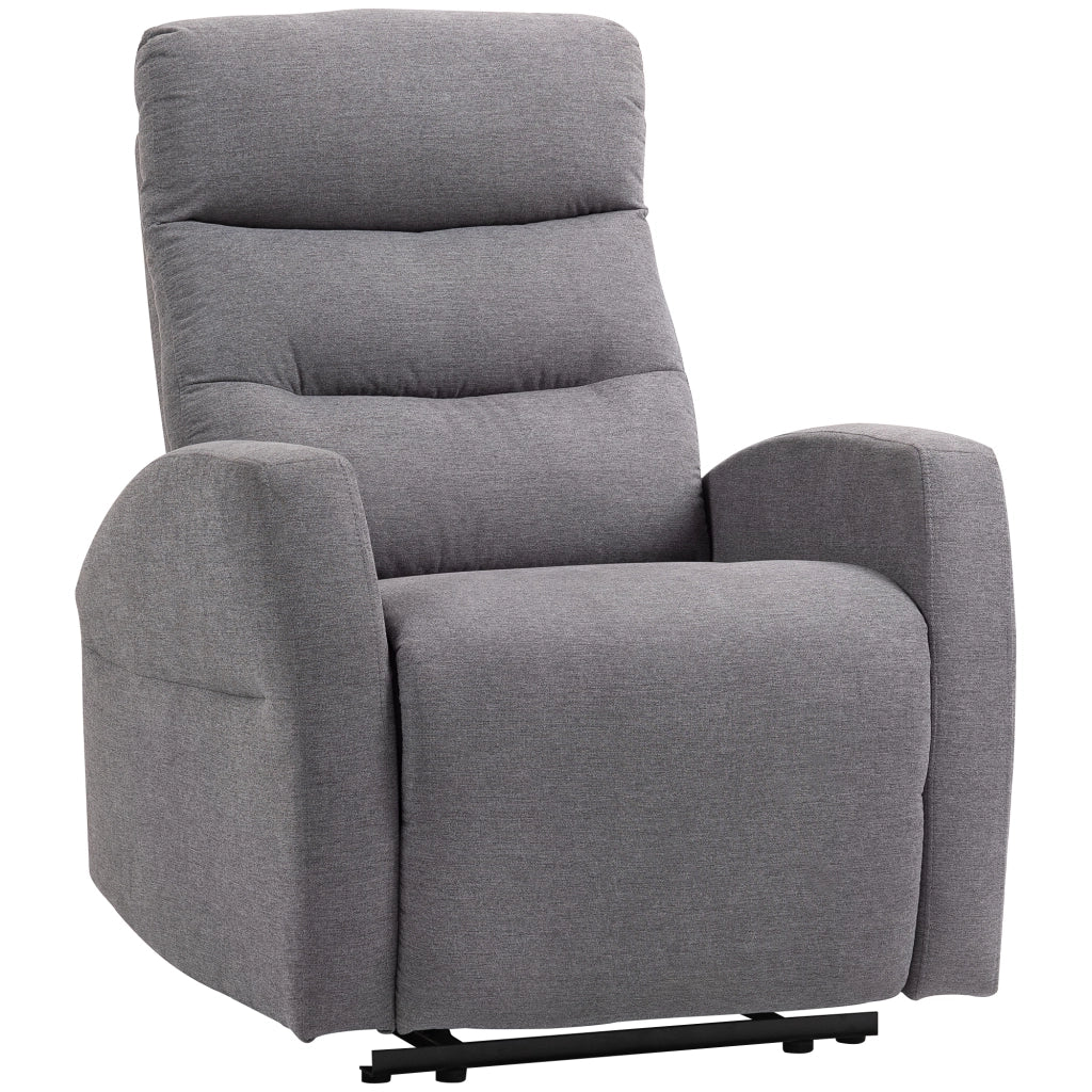 Poltrona Relax Reclinabile con Poggiapiedi ¨C Zephmum ¨C Grigio Scuro