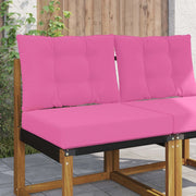 Cuscino per divano da esterno 2 pcs Rosa Poliestere