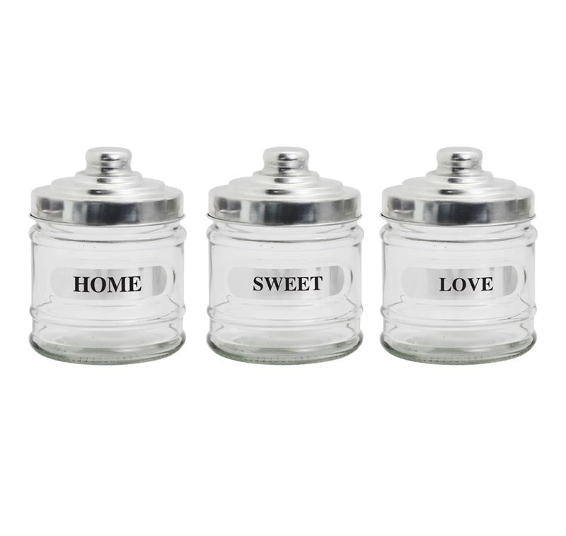 MA MAISON HOME BARATTOLO IN VETRO CON RILIEVO COPERCHIO IN ALLUMINIO SCRITTA ASSORTITA 280 ML