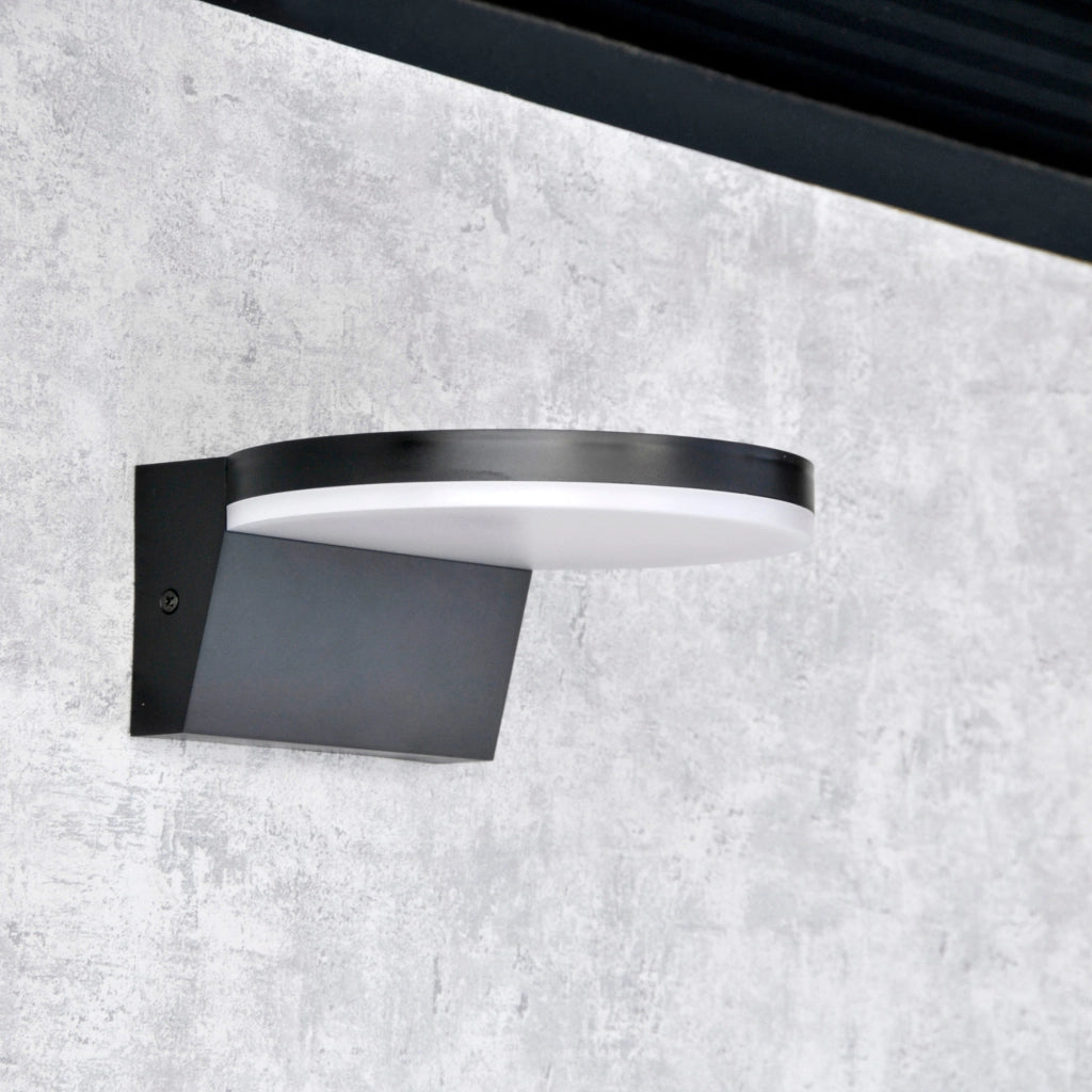 Applique esterna LED 10W 4000K nera IP54 Polux TESA