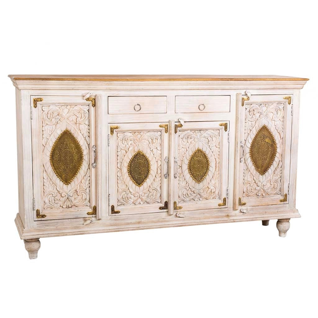 Credenza artigianale in legno 178x43x102h cm