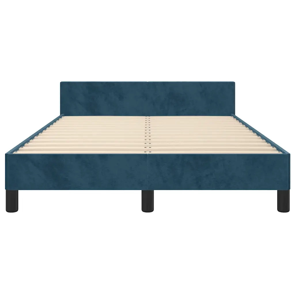 Giroletto senza Materasso-Struttura Letto Blu Scuro 120x190 cm Velluto 630482