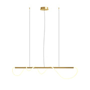 Maytoni Lampadario Moderno Tau 1 luce LED integrato oro alluminio