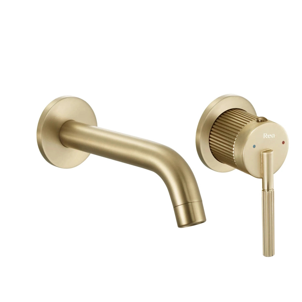 Rubinetto Da Parete Rea Argon Gold Brush + Box