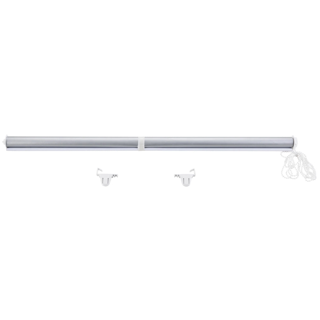 Tenda a rullo senza foratura regolabile in continuo striscia in tessuto di poliestere 45 x 150 cm bianco 03_0006072