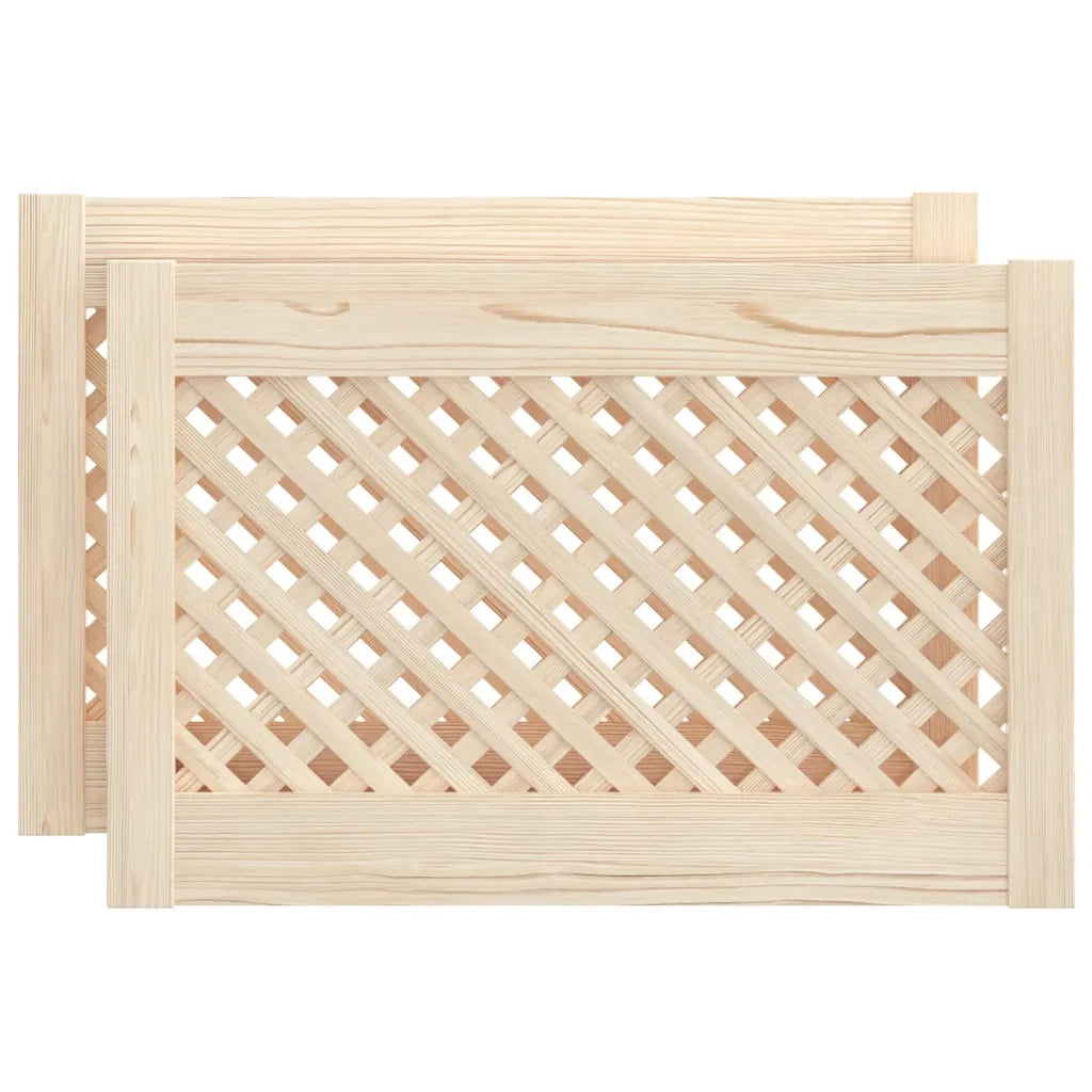 Ante con Design a Reticolo 2 pz 59,5x39,5 cm in Legno di Pino 372789