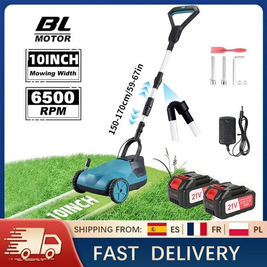 Grastrimmer senza fili - 18V - Senza spazzola - Asta telescopica