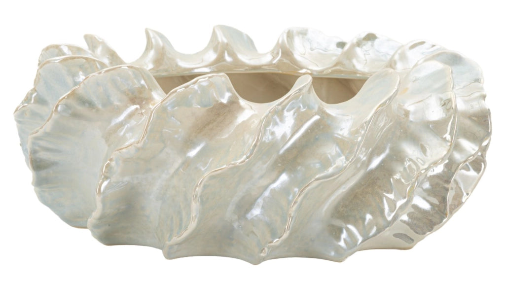 Cachepot Perly Ø43x16 cm in Ceramica Perla