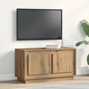 Mobile TV  in Rovere Artigianale 80x35x45 cm in Legno Ingegnerizzato