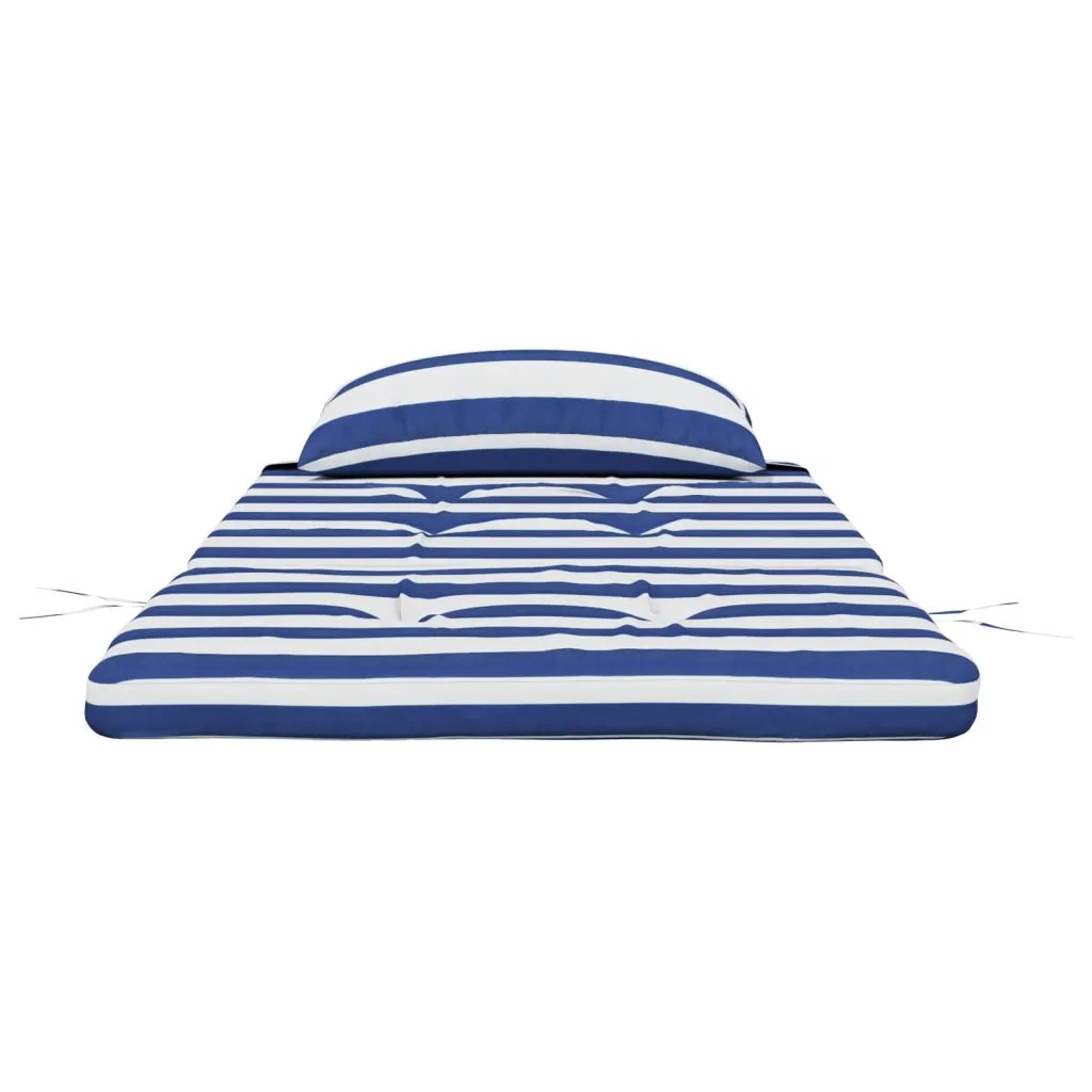 Cuscini Sedia Adirondack 2pz Strisce Bianche Blu Tessuto Oxford