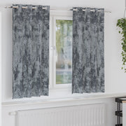 Tende a Occhiello Grigio Argento Poliestere 140 x 175 cm