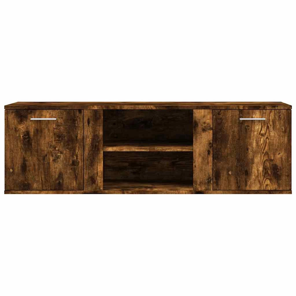 Mobile TV multimediale scaffale TV credenza mobile TV sala da pranzo soggiorno camera da letto rovere affumicato 120 x 34 x 37 cm legno ingegnerizzato marrone 02_0027320