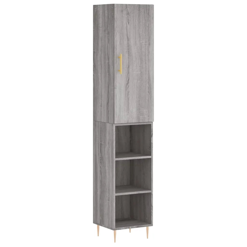 Credenza Grigio Sonoma 34,5x34x180 cm in Legno Multistrato 3198975