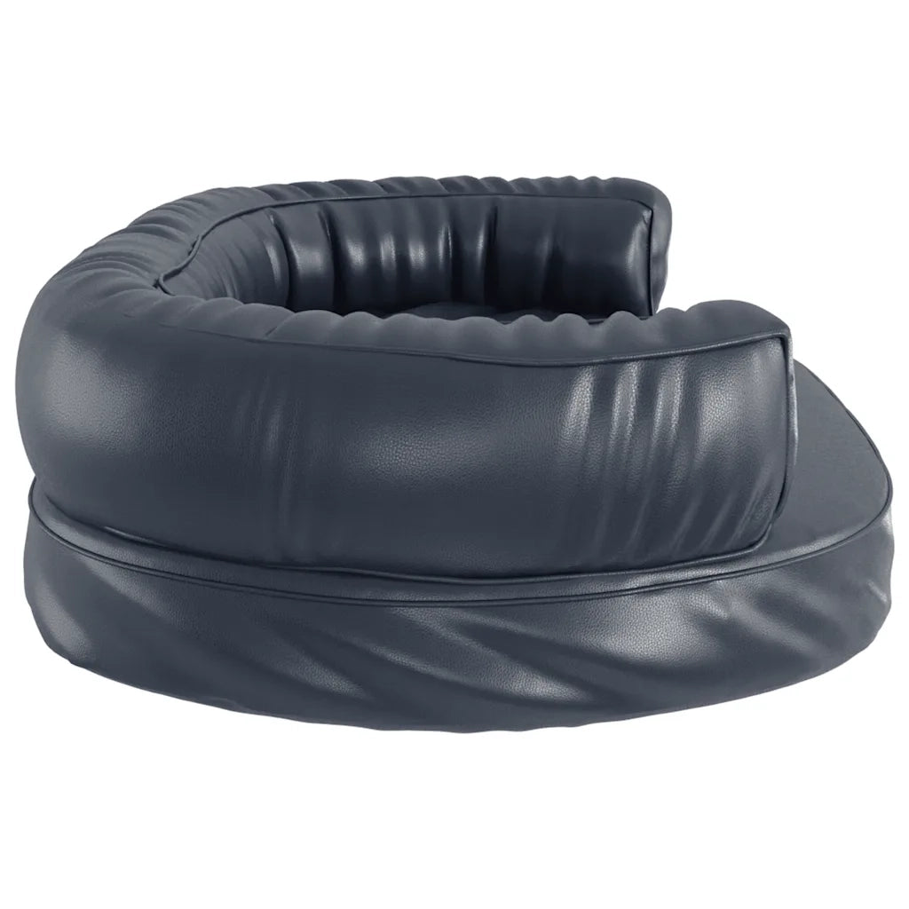 Letto Cani Ergonomico Gommapiuma Blu Scuro 88x65 cm Similpelle CFW8127064