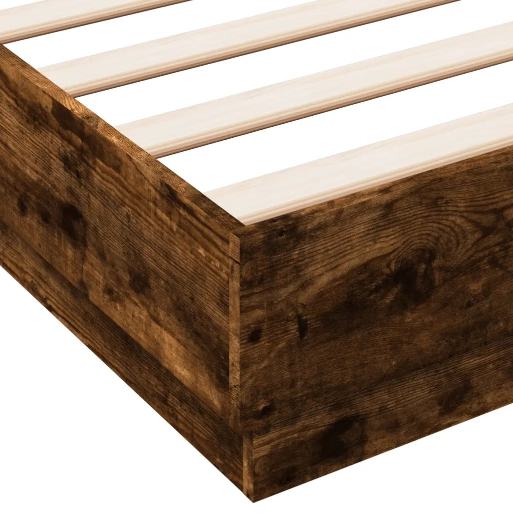 Giroletto con Luci LED Rovere Fumo 120x200 cm 3209804