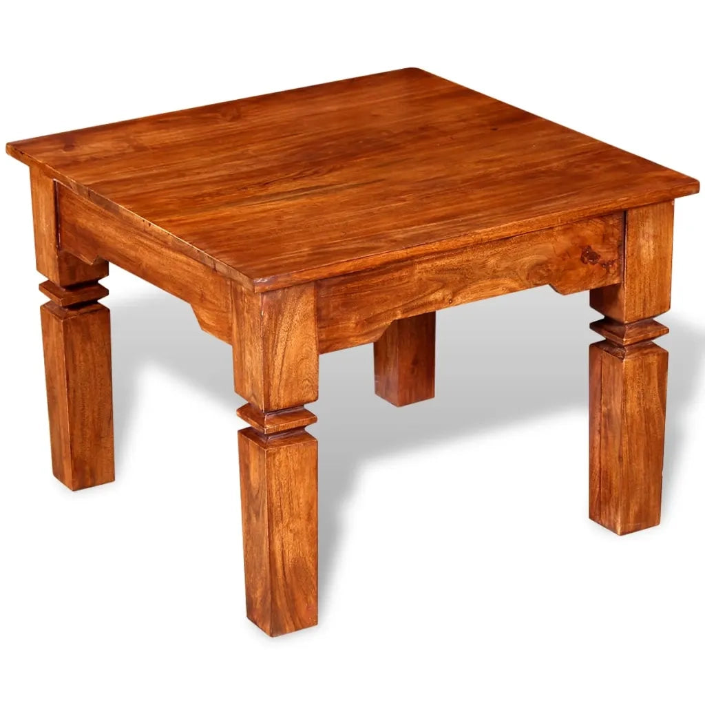 Tavolino da Salotto in Legno Massello 60x60x45 cm 244048