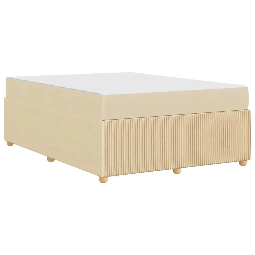 Struttura del letto con materasso Crema 140 x 200 cm Tessuto 3398397