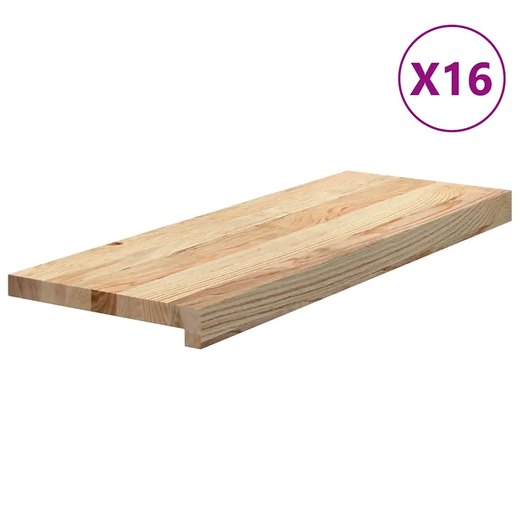 Gradini 16 pz 70x30x2 cm in Rovere Massello Non Trattato