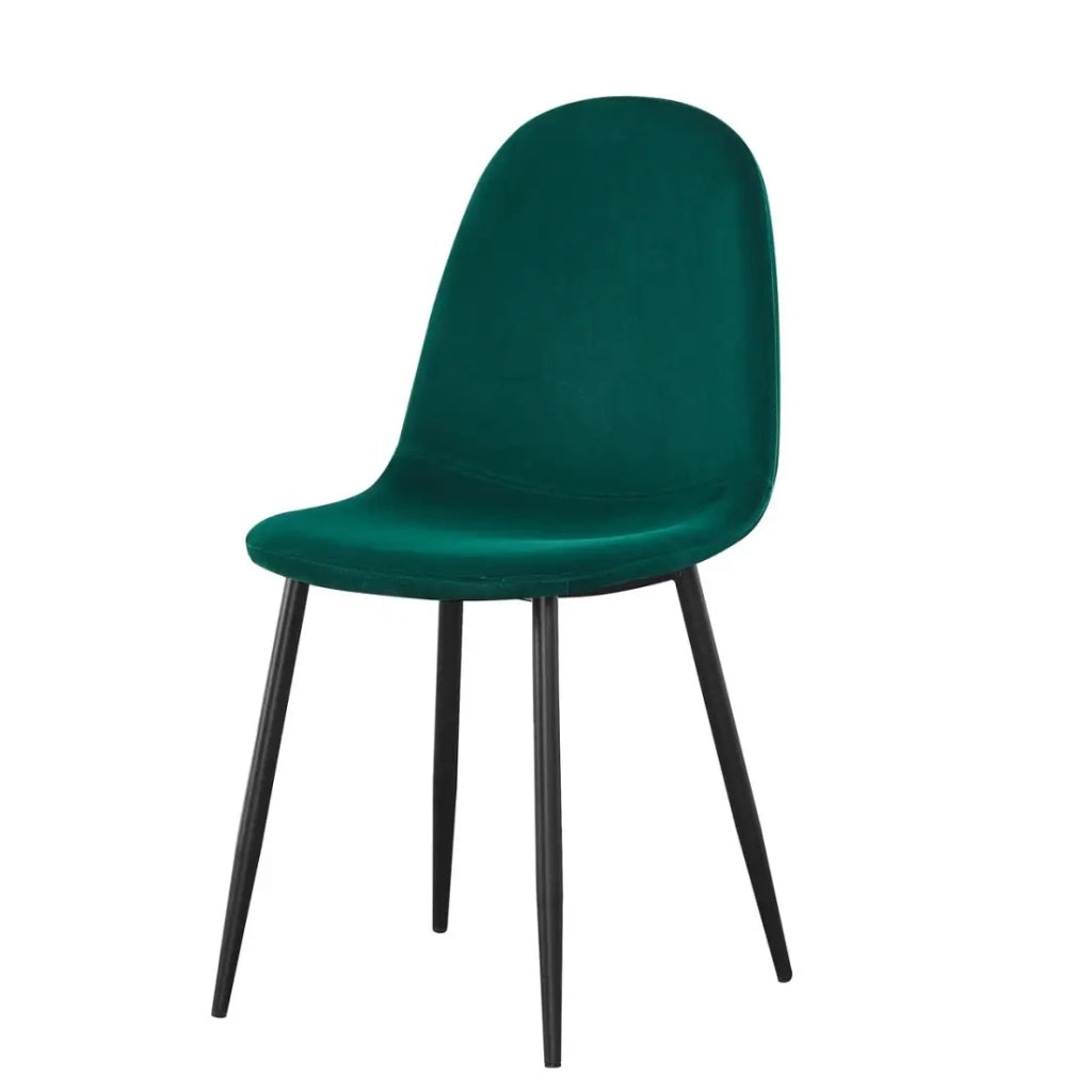 Sedia design BOYLD – Velluto verde e piedi neri – Comfort e stile moderno