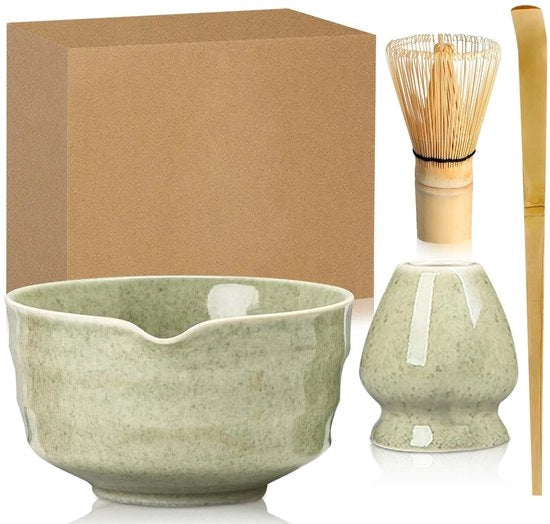 Set di Matcha Cerimoniale con Garde, Cucchiaio e Cucchiaio da Tè - Perfetto per il Tè Matcha
