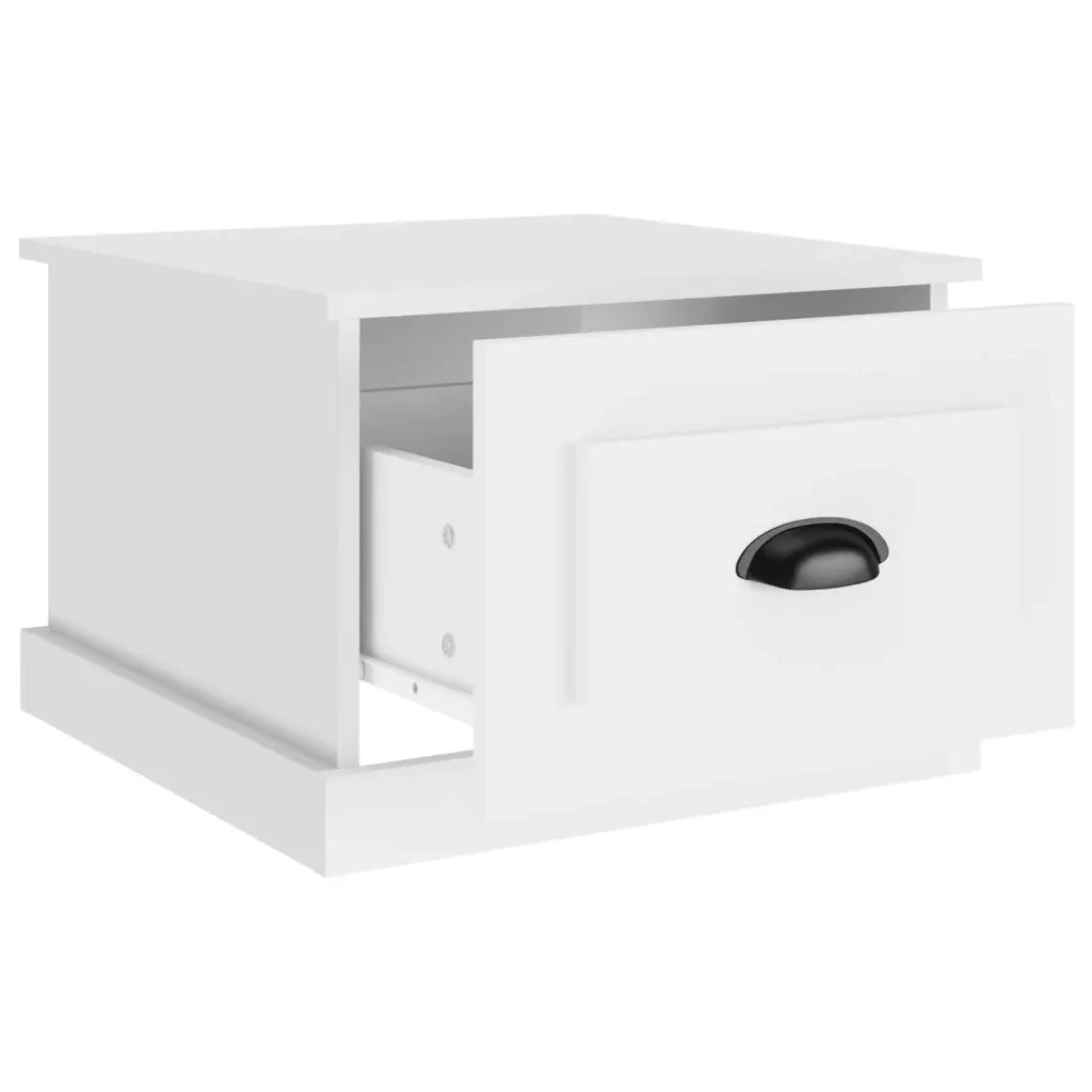 Tavolino da Salotto Bianco 50x50x35 cm in Legno Multistrato 816248