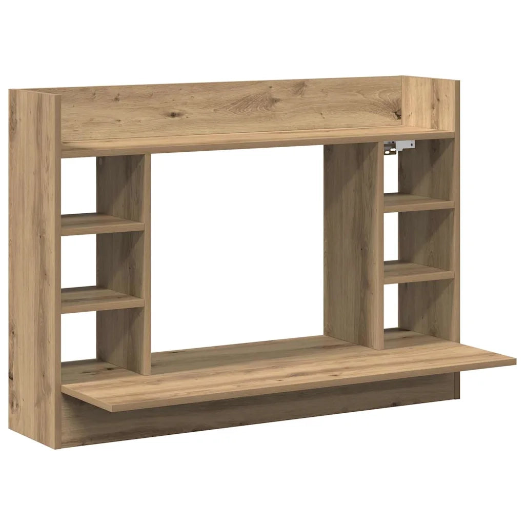 Scrivania a parete rovere artigianale 105 x 48 x 75 cm 869193